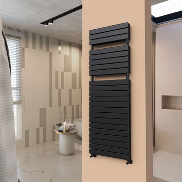 - Type 21H Decorative Towel Warmer 600x1772 Matt Black  - Type 21H Decorative Towel Warmer 600x1772 Matt Black