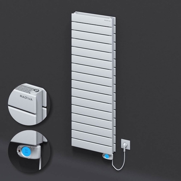 Radiva - Type 21H Electric Steel Decorative Radiator 1180x400 White (Musa Thermostat) 900W