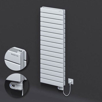 Radiva - Type 21H Electric Steel Decorative Radiator 1180x400 White (Thesis Thermostat) 900W