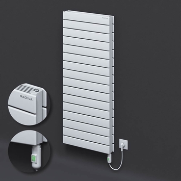 Radiva - Type 21H Electric Steel Decorative Radiator 1180x500 White (On/Off Button) 1200W