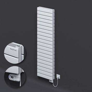 Radiva - Type 21H Electric Steel Decorative Radiator 1476x400 White (Thesis Thermostat) 900W