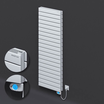 Radiva - Type 21H Electric Steel Decorative Radiator 1476x500 White (Musa Thermostat) 1500W