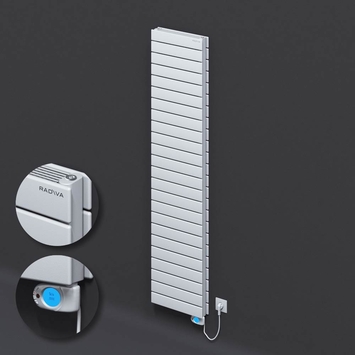 Radiva - Type 21H Electric Steel Decorative Radiator 1772x400 White (Musa Thermostat) 1200W