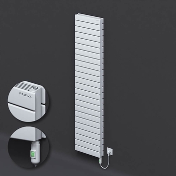 Radiva - Type 21H Electric Steel Decorative Radiator 1772x400 White (On/Off Button) 1200W