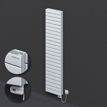 Radiva - Type 21H Electric Steel Decorative Radiator 1772x400 White (Thesis Thermostat) 900W