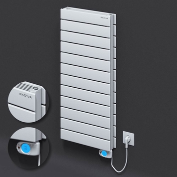 Radiva - Type 21H Electric Steel Decorative Radiator 884x400 White (Musa Thermostat) 900W