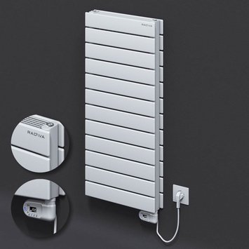 Radiva - Type 21H Electric Steel Decorative Radiator 884x400 White (Thesis Thermostat) 900W