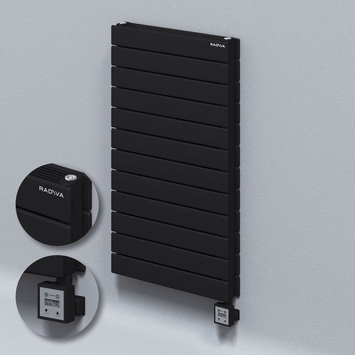 Radiva - Type 21H Electric Steel Decorative Radiator 884x500 Black (KTX3 Thermostat) 1000W