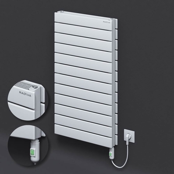 Radiva - Type 21H Electric Steel Decorative Radiator 884x500 White (On/Off Button) 900W