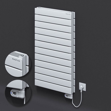  - Type 21H Electric Steel Decorative Radiator 884x500 White (Thesis Thermostat) 900W