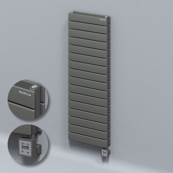 Radiva - Type 21H Electric Steel Radiateur Décoratif 1180x400 Anthracite (KTX3 Thermostat) 1000W