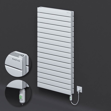  - Type 21H Electric Steel Radiateur Décoratif 1180x600 Blanc (Bouton Marche/Arrêt) 1500W
