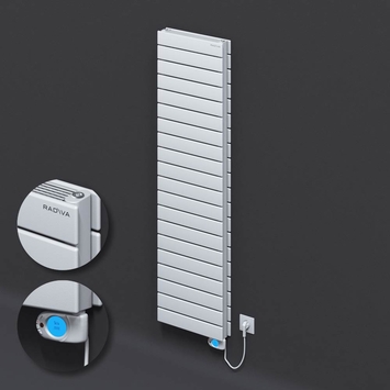  - Type 21H Electric Steel Radiateur Décoratif 1476x400 Blanc (Musa Thermostat) 1200W