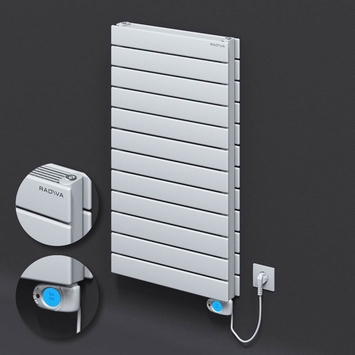 Radiva - Type 21H Electric Steel Radiateur Décoratif 884x500 Blanc (Musa Thermostat) 900W