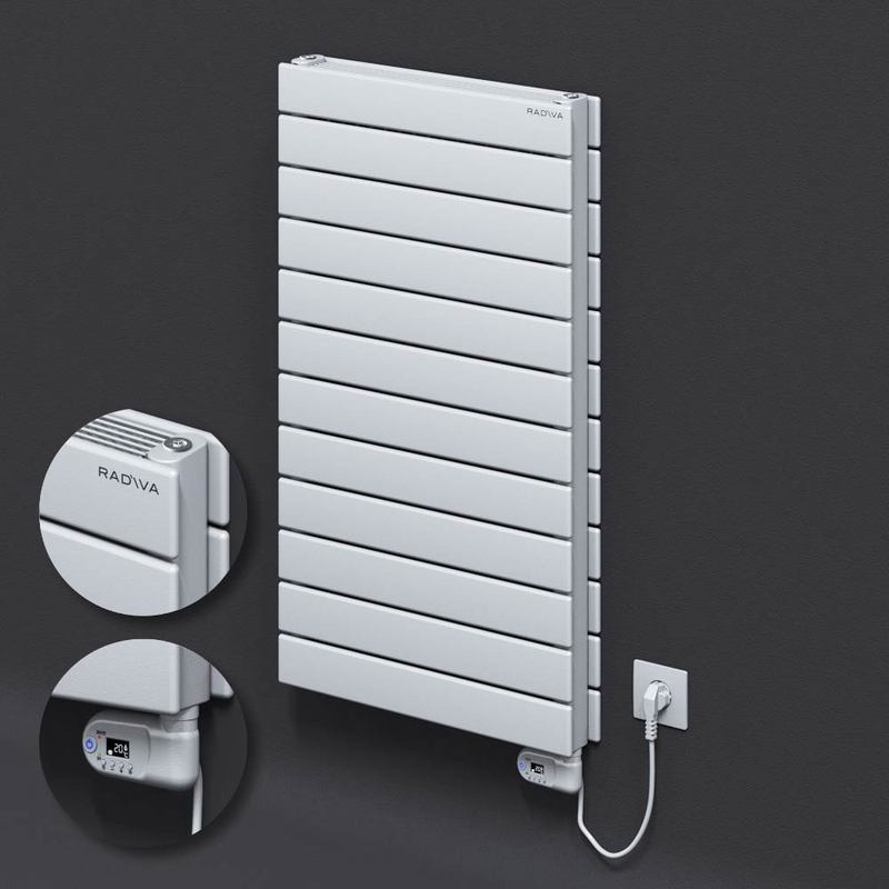 Type 21H Electric Steel Radiateur Décoratif 884x500 Blanc (Thesis Thermostat) 900W