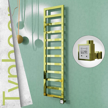 Radiva - Typhoon Elektrikli Paslanmaz Çelik Havlupan 400x1020 Altın (KTX3 Termostat) 300W