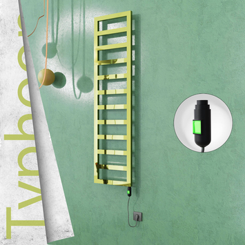 Radiva - Typhoon Elektrikli Paslanmaz Çelik Havlupan 400x1020 Altın (On/Off Düğmeli) 300W