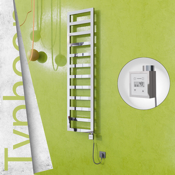 Radiva - Typhoon Elektrikli Paslanmaz Çelik Havlupan 400x1020 Ayna Polisaj (KTX3 Termostat) 300W Spiral Kablolu