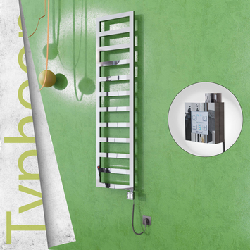 Radiva - Typhoon Elektrikli Paslanmaz Çelik Havlupan 400x1020 Ayna Polisaj (KTX4 Termostat) 300W Spiral Kablolu