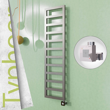 Radiva - Typhoon Elektrikli Paslanmaz Çelik Havlupan 400x1020 Satin Polisaj (KTX1 Termostat) 300W