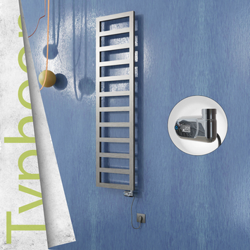 Radiva - Typhoon Elektrikli Paslanmaz Çelik Havlupan 400x1020 Satin Polisaj (Thesis Termostat) 300W