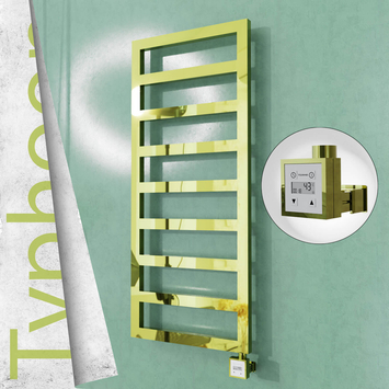 Radiva - Typhoon Elektrikli Paslanmaz Çelik Havlupan 400x1160 Altın (KTX3 Termostat) 300W