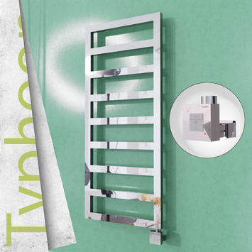 Radiva - Typhoon Elektrikli Paslanmaz Çelik Havlupan 400x1160 Ayna Polisaj (KTX1 Termostat) 300W