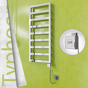 Radiva - Typhoon Elektrikli Paslanmaz Çelik Havlupan 400x1160 Ayna Polisaj (KTX3 Termostat) 300W Spiral Kablolu