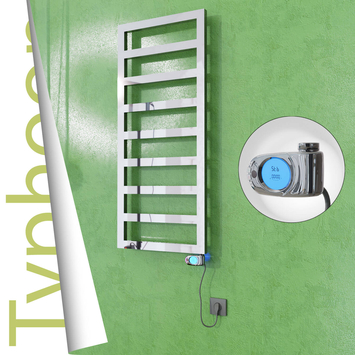 Radiva - Typhoon Elektrikli Paslanmaz Çelik Havlupan 400x1160 Ayna Polisaj (Musa Termostat) 300W