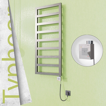 Radiva - Typhoon Elektrikli Paslanmaz Çelik Havlupan 400x1160 Satin Polisaj (KTX1 Termostat) 300W Spiral Kablolu