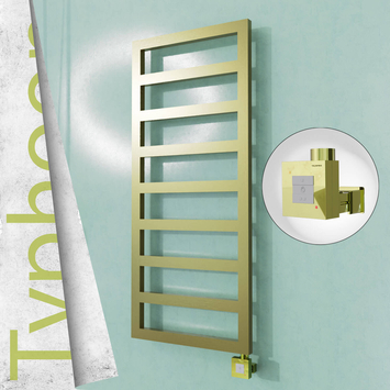 Radiva - Typhoon Elektrikli Paslanmaz Çelik Havlupan 400x1160 Satine Altın (KTX1 Termostat) 300W
