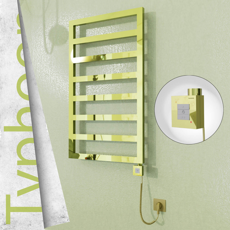 TYPHOON Elektrikli Paslanmaz Çelik Havlupan 400x1580 Altın (KTX1 Termostat) 300W Spiral Kablolu