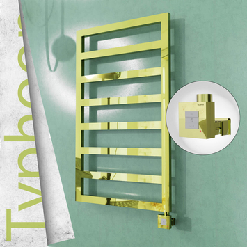Radiva - Typhoon Elektrikli Paslanmaz Çelik Havlupan 400x1580 Altın (KTX1 Termostat) 300W