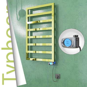 Radiva - Typhoon Elektrikli Paslanmaz Çelik Havlupan 400x1580 Altın (Musa Termostat) 300W