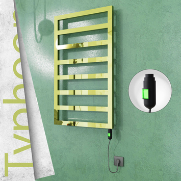 Radiva - Typhoon Elektrikli Paslanmaz Çelik Havlupan 400x1580 Altın (On/Off Düğmeli) 300W