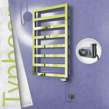  - TYPHOON Elektrikli Paslanmaz Çelik Havlupan 400x1580 Altın (Thesis Termostat) 300W