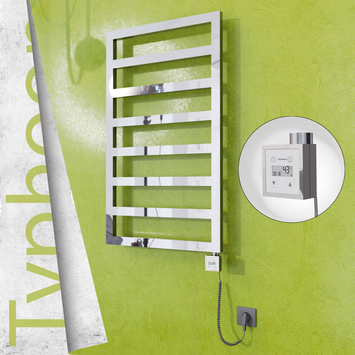 Radiva - Typhoon Elektrikli Paslanmaz Çelik Havlupan 400x1580 Ayna Polisaj (KTX3 Termostat) 300W Spiral Kablolu