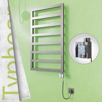 Radiva - Typhoon Elektrikli Paslanmaz Çelik Havlupan 400x1580 Satin Polisaj (KTX4 Termostat) 300W Spiral Kablolu