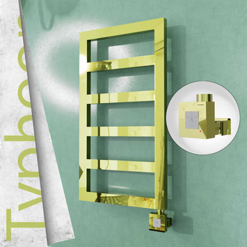 Radiva - Typhoon Elektrikli Paslanmaz Çelik Havlupan 400x740 Altın (KTX1 Termostat) 200W
