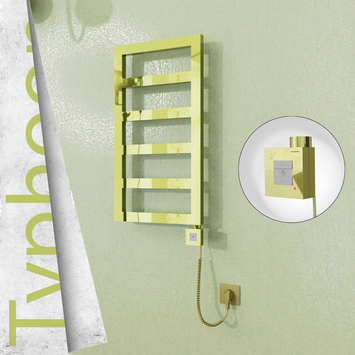 Radiva - Typhoon Elektrikli Paslanmaz Çelik Havlupan 400x740 Altın (KTX1 Termostat) 200W Spiral Kablolu
