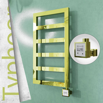Radiva - Typhoon Elektrikli Paslanmaz Çelik Havlupan 400x740 Altın (KTX3 Termostat) 200W