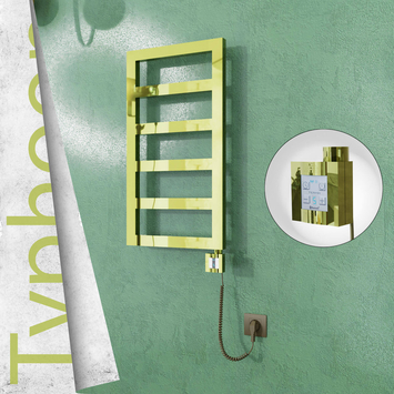 Radiva - Typhoon Elektrikli Paslanmaz Çelik Havlupan 400x740 Altın (KTX4 Termostat) 200W Spiral Kablolu