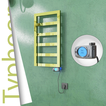 Radiva - Typhoon Elektrikli Paslanmaz Çelik Havlupan 400x740 Altın (Musa Termostat) 200W
