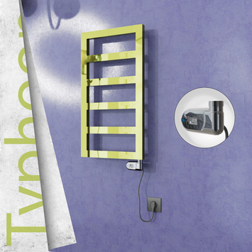 Radiva - Typhoon Elektrikli Paslanmaz Çelik Havlupan 400x740 Altın (Thesis Termostat) 200W