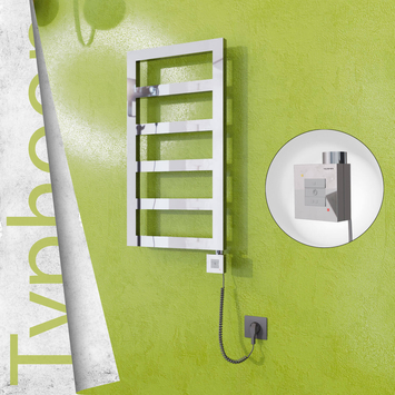 Radiva - Typhoon Elektrikli Paslanmaz Çelik Havlupan 400x740 Ayna Polisaj (KTX1 Termostat) 200W Spiral Kablolu
