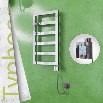 Radiva - Typhoon Elektrikli Paslanmaz Çelik Havlupan 400x740 Ayna Polisaj (KTX4 Termostat) 200W Spiral Kablolu