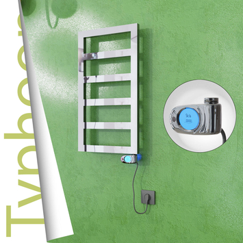 Radiva - Typhoon Elektrikli Paslanmaz Çelik Havlupan 400x740 Ayna Polisaj (Musa Termostat) 200W