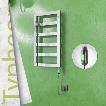 Radiva - Typhoon Elektrikli Paslanmaz Çelik Havlupan 400x740 Ayna Polisaj (On/Off Düğmeli) 200W