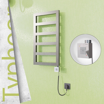 Radiva - Typhoon Elektrikli Paslanmaz Çelik Havlupan 400x740 Satin Polisaj (KTX1 Termostat) 200W Spiral Kablolu