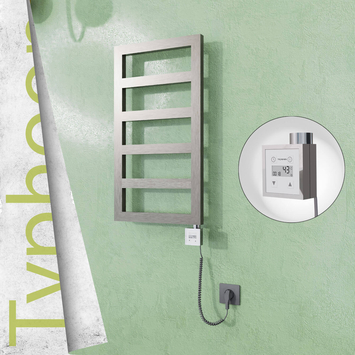 Radiva - Typhoon Elektrikli Paslanmaz Çelik Havlupan 400x740 Satin Polisaj (KTX3 Termostat) 200W Spiral Kablolu